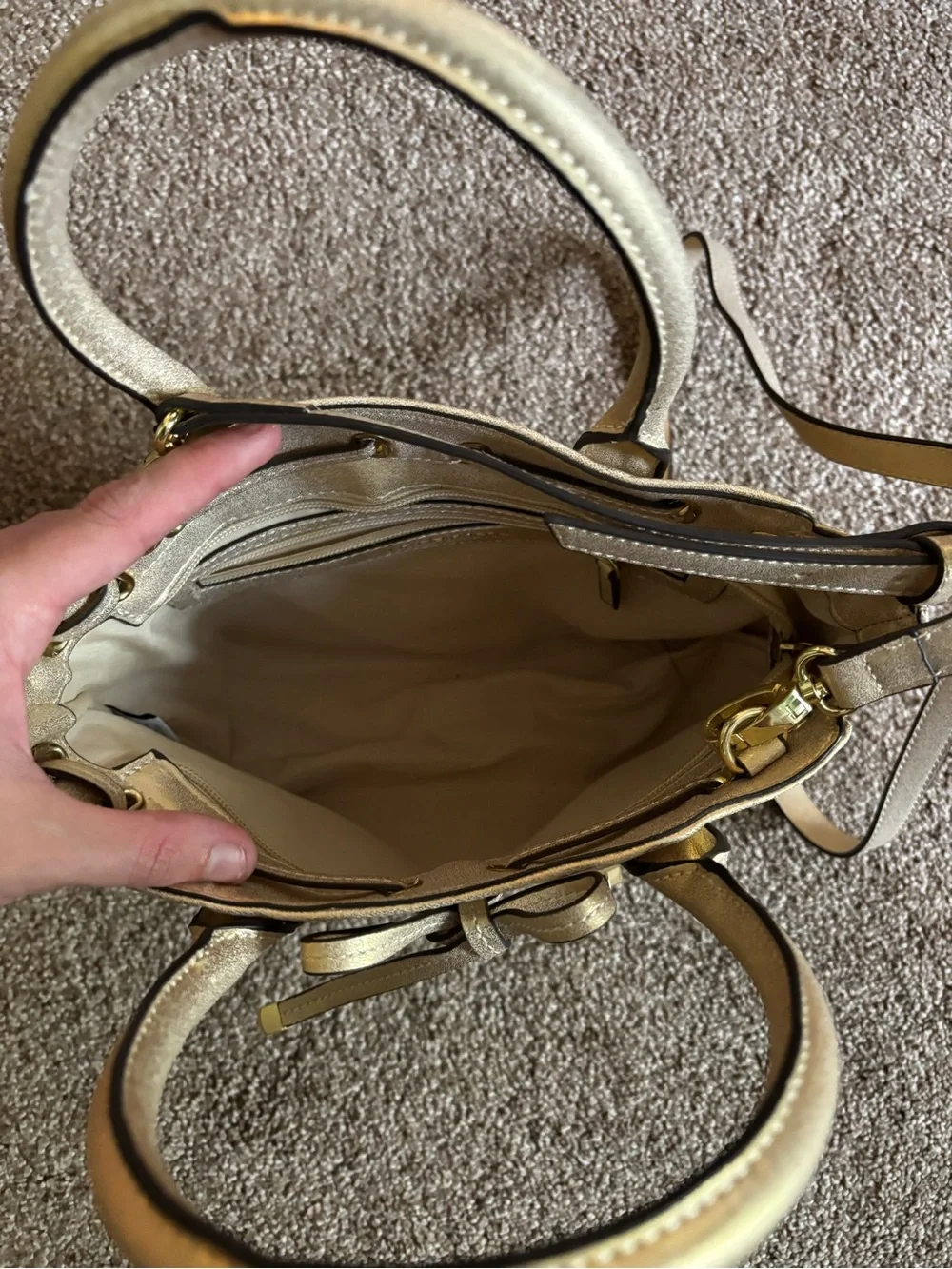 Liz Claiborne Metallic Gold Handbag